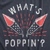 Mens Whats Poppin T Shirt Funny Fourth Of July Party Firecrackers Graphic Novelty Tee For Guys - Crazy Dog Men's T Shirt - image 2 of 4