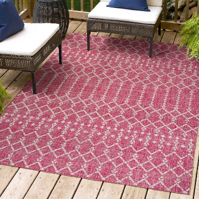 JONATHAN Y Ourika Moroccan Geometric Textured Weave Indoor/Outdoor Area Rug