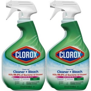 Clorox Clean-Up All Purpose Cleaner with Bleach, Spray Bottle, Original, 32 Fl oz Each Bottle - 2 Pack - 1 of 4