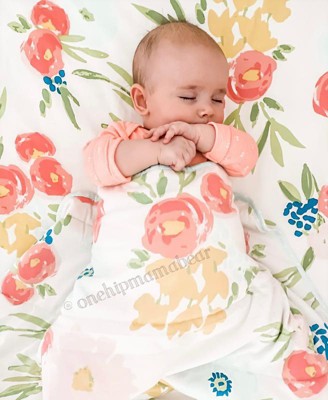 Jersey Knit Reversible Baby Blanket Floral - Cloud Island™ - White : Target