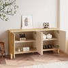 Retro Sideboard Buffet, Rectangular Storage Cabinet With Adjustable Shelves And 4 Doors, Large Sideboard Cabinet For Hallway, Entryway, Living Room - 3 of 4