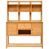 YOOCOZZ Fir Wood Outdoor Potting Bench, Garden Work Table with Hutch, Drawer and Adjustable Shelves - 2 of 4