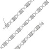 Haus of Brilliance Silver Rose-Cut Diamond Love Locks Link Bracelet - 2 of 4