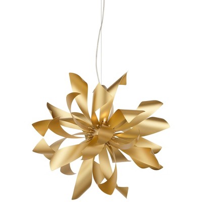 Possini Euro Design Baldwin Gold Pendant Chandelier 25 1/2 Wide Modern Orb  Floral 6-Light Fixture for Dining Room House Foyer Kitchen Island Entryway