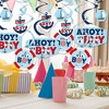 Big Dot of Happiness Ahoy It's a Boy - Nautical Baby Shower Hanging Decor - Party Decoration Swirls - Set of 40 - 2 of 4