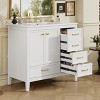 TIRAMISUBEST 36" Bathroom Vanity with Ceramic Sink, Modern Bathroom Vanity Cabinet with Soft-Closing Door, 4 Drawers of Different Sizes - 3 of 4