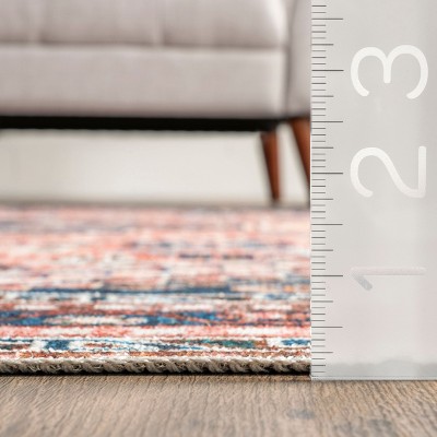 Eco-Friendly Bohemian Medallion 4' x 6' Blue Synthetic Rug