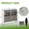 Garvee Shoe Storage Cabinet with 2/3/4 Flip Drawers,Farmhouse Fluted Shoe Organizer,Freestanding Hidden Slim Narrow Shoe Rack for Entryway,Foyer - 2 of 4