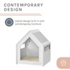 Pets Forest 23" Dog House, 20" H x 20" W x 23.22" D ¨C Compact Manufactured Wood Indoor Pet Shelter - 3 of 4
