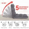FDW Floor Chair Adjustable Multi-Position Floor Seat  Reading Chair with Back Support Meditation Chair, Grey - 3 of 4