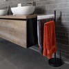 Evideco French Home Goods Freestanding 3-Arm Towel Rack in Black Steel - 2 of 4