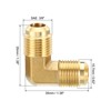 Unique Bargains Brass HVAC Flare 90 Degree Elbow Pipe Adapter Connectors with Nuts - 2 of 4