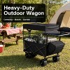 3-in-1 Heavy-Duty Collapsible Utility Wagon with Removable Canopy, 220 ...
