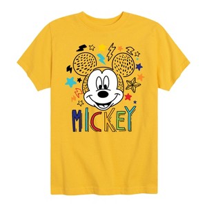 Boys' - Disney - Mickey Sketch Pattern Short Sleeve Graphic T-Shirt - 1 of 4