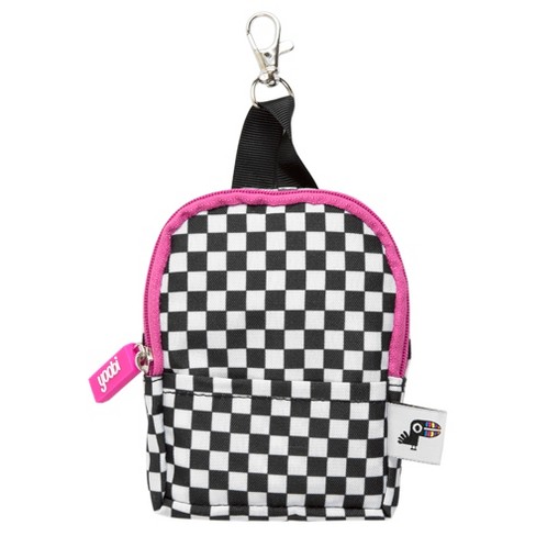 Yoobi Coin Purse/Keychain/Mini Backpack Component - Black/White Checker : Target