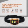 BLACK+DECKER 2-Pack 1,000LM LED and COB Headlamp, USB Rechargeable, Adjustable 90° Tilt, Hands-Free Wave Sensor, 7 Lighting Modes, Waterproof IP65 - 3 of 4