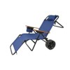 NicBex 2-in-1 Foldable Beach Lounge Chair with Pull Cart & Wheels, Integrated Wagon for Pool, Picnic, Backyard - 2 of 4