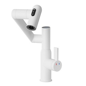 ChicFurnit Bathroom Sink Faucet Spray Function with Anti Skid Switch and 360 Degree Rotation for Modern Spaces, White, 16.34"*9.84"*2.36" - 1 of 4