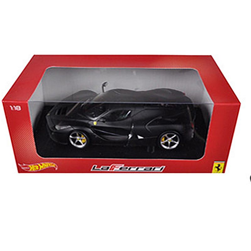 Ferrari Laferrari F70 Hybrid Matt Black 1/18 Diecast Car Model by Hot Wheels, 3 of 4