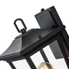 C Cattleya 1-Light Matte Black Dusk to Dawn Outdoor Wall Light with Clear Tempered Glass - image 4 of 4