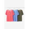 Woman Within Plus Size Lace-Up Knit Tee - 3 of 3