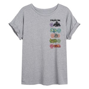 Women's - How to Train Your Dragon - Dragon Class Oversized Graphic T-Shirt - 1 of 4
