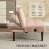 Mini Folding Futon Sofa Bed,45" Small Loveseat Couch with Adjustable Backrest & Charging Port, Modern Sleeper Recliner - 2 of 4