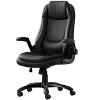 Vynxaria Office Chair, Adjustable Height, Swivel, Ergonomic, Armrests, Computer Desk, Work, Black Leather Look, Black Metal - 4 of 4
