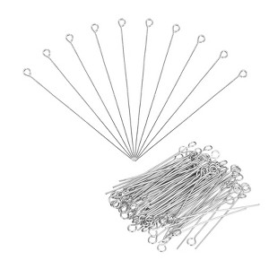 Unique Bargains DIY Craft Necklaces Bracelets Earrings Jewelry Making Iron 21 Gauge Eye Pins 200 Pcs - 1 of 4