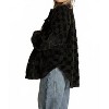 Women's Checkered faux-shearling Oversized Shacket - BiBi - 3 of 4