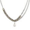 Slate by Rebl Pearl Charm Necklace  Stainless Steel - 2 of 3