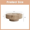 Vynxaria Modern minimalist circular coffee table 31.4'' with natural wood texture, stable and durable, enhancing spatial aesthetics - 4 of 4