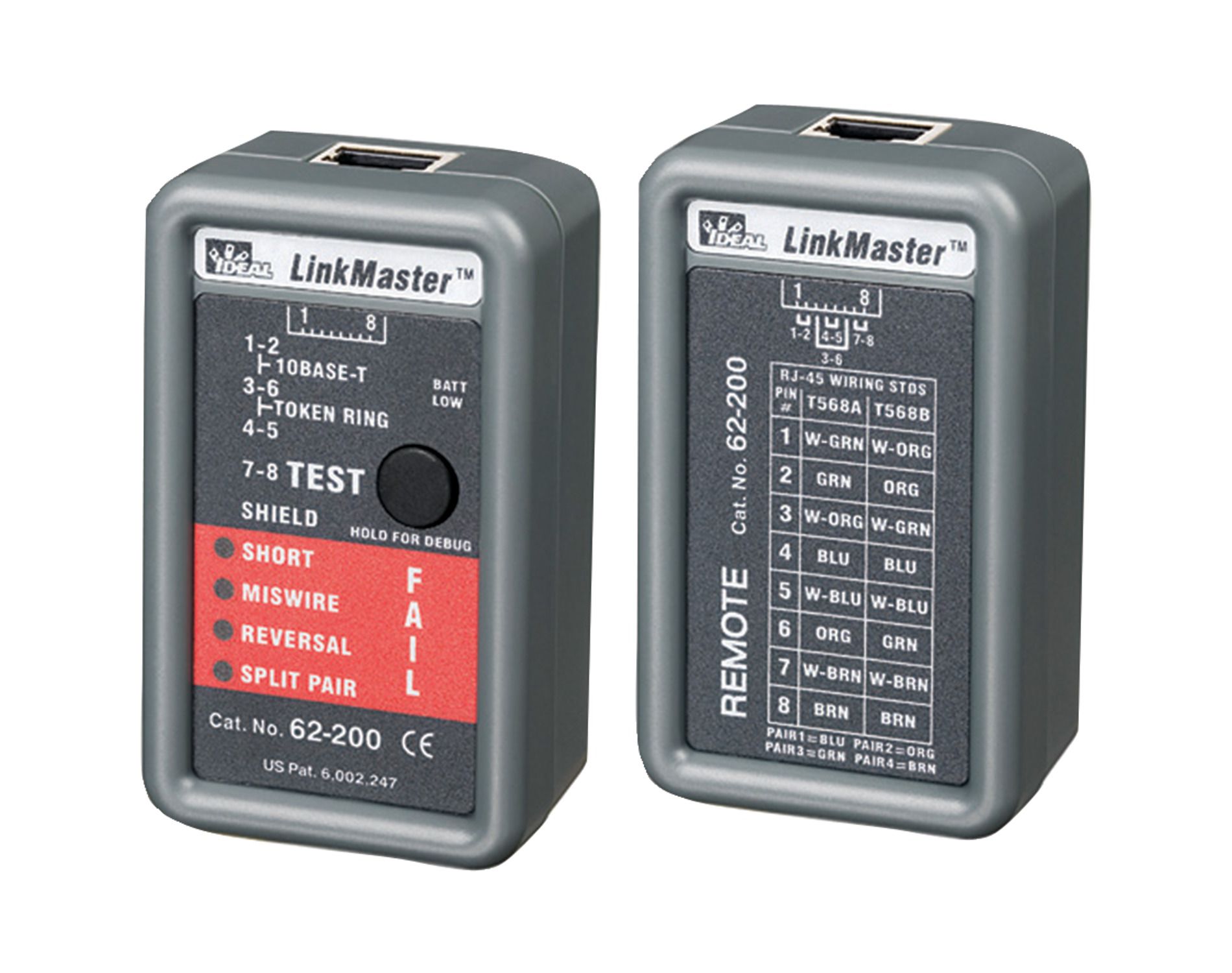 IDEAL® LinkMaster™ RJ45 CAT5E/6 Ethernet Wiremapper Tester