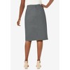 Jessica London Women's Plus Size Stretch Cotton Chino Skirt - 3 of 4