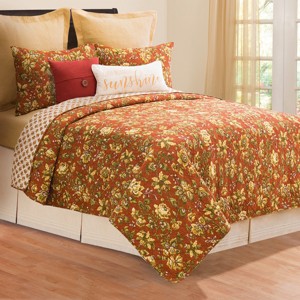 C&F Home Estelle Fall Floral Cotton Quilt Set  - Reversible and Machine Washable - 1 of 4