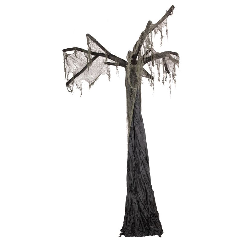Northlight 7.5' Standing Ghost Tree Halloween Decoration - Black/Gray, 3 of 5
