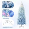 Snow Flocked Pencil Christmas Tree, Slim Artificial Christmas Tree with Sturdy Metal Stand, Skinny Xmas Tree Holiday Decoration for Home Office Dedor - 3 of 4
