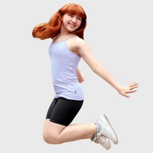 City Threads USA-Made Soft 100% Cotton Girls Long Bike Shorts - 1 of 4