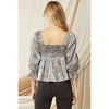 Women's Leopard Iridescent Babydoll Top - entro - 3 of 4