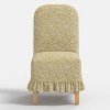 Rounded Back Slipcovered Dining Chair with Ruffle - Threshold™ - 2 of 4