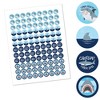Big Dot of Happiness Shark Zone - Jawsome Shark Birthday Round Candy Sticker Favors - Labels Fits Chocolate Candy (1 sheet of 108) - 2 of 4