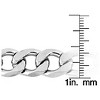 Men's West Coast Jewelry Stainless Steel Beveled Figaro Chain Necklace (12mm) - 3 of 3