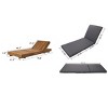 Outdoor Acacia Wood Chaise Lounge Set,Adjustable Patio Chaise Lounge with Cushion,Triple-Fold Modern Poolside Chaise Lounge Set-Koiai - 4 of 4