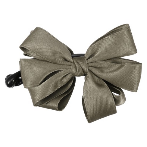 3 1/2 Pre-tied Satin Bow, 100 Pk - Olive