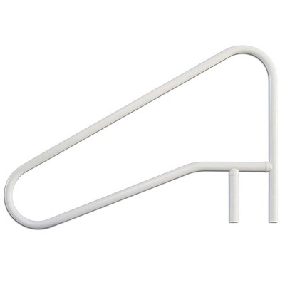 Saftron CBRTD-354-W 3 Bend Angled In-Water Aluminum Interior Polymer Exterior Handrail for Swimming Pool, White