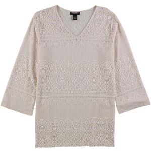 Alfani Womens Lace V-Neck Pullover Blouse - 1 of 1