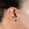 Pompeii3 1 1/4 Ct T.W. Round Blue Diamond Studs in 14k White Gold Lab Created - 3 of 4