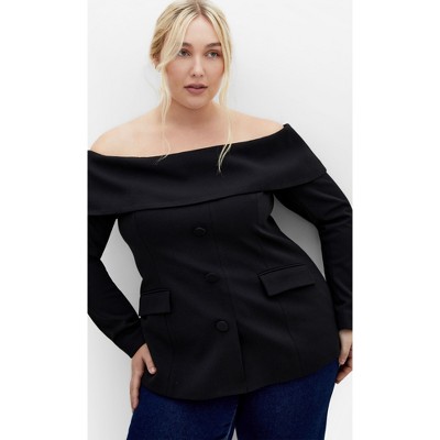 Women's Plus Size Talia Jacket - black | CITY CHIC