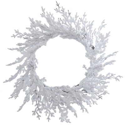 Kurt Adler 24-Inch Battery-Operated Silver Twig LED Wreath