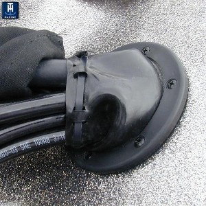 T-H Marine Boat Transom and Motor Well Rigging Boot - Universal Fit Black, 2 Inch - CB2DP - 1 of 4